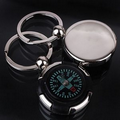 Personalized Round Compass with Keychain